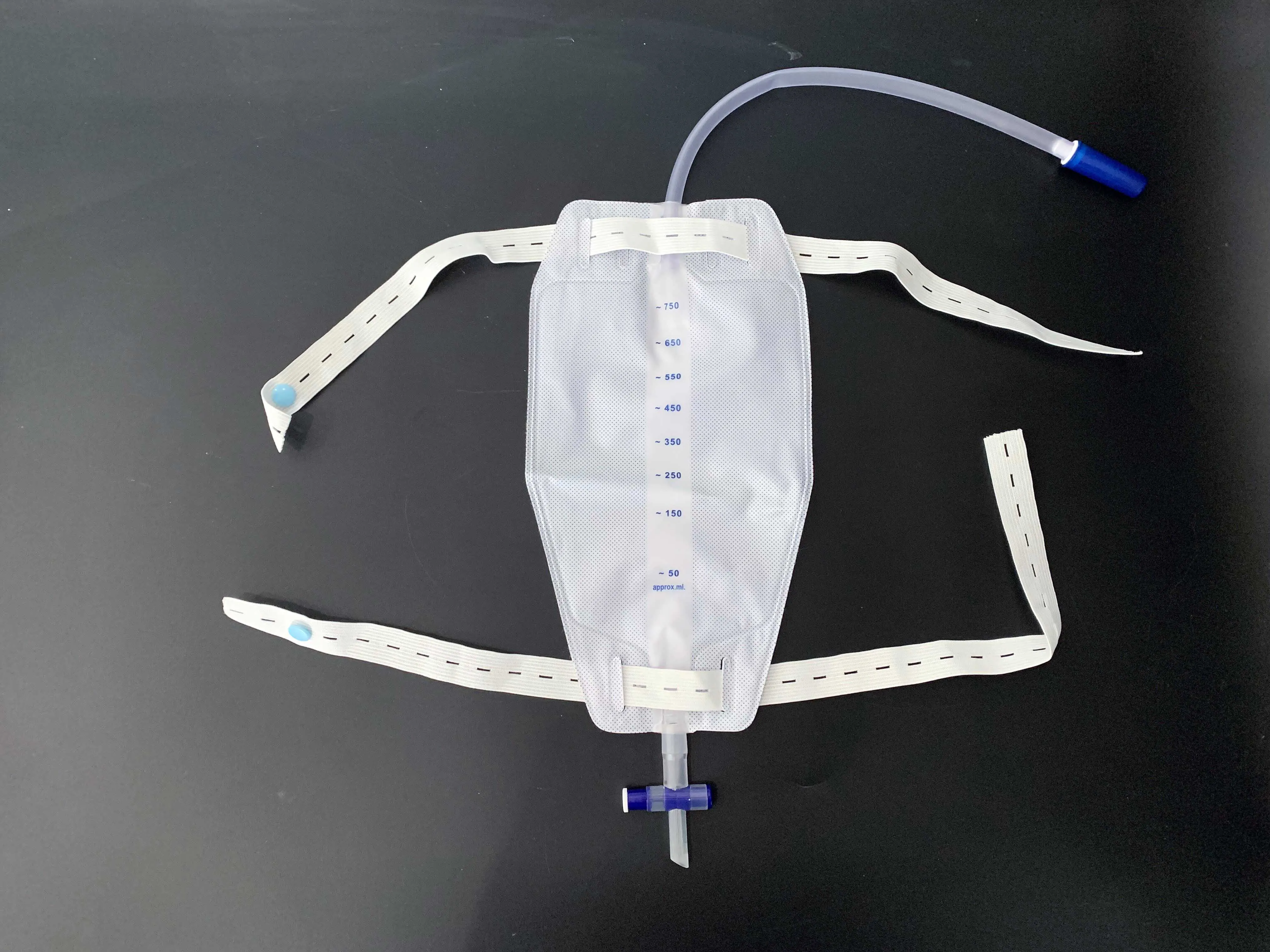 Disposable 750ML Urine Leg Bag With Cross(T-tap) Valve manufacture