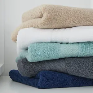 Verified Supplier Wholesale Cotton Bath Towels Ultra Soft Absorbent Breathable Bath Towel Set of 6
