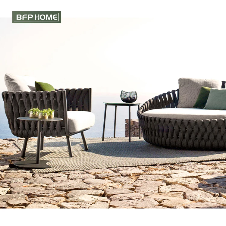 
Садовая мебель BFP для дома новейшего дизайна, уличный диван, набор для балкона, стул из ротанга, садовый набор 