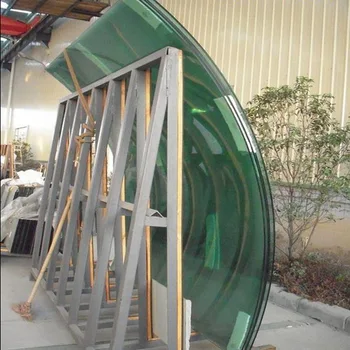 Custom building curve bent bend safety tempered toughened hardened laminated sandwich security glass with ce sgcc certified