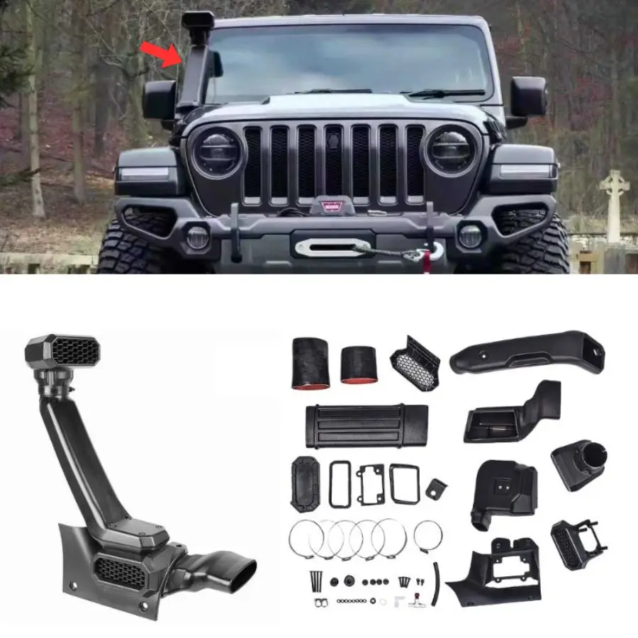 Car Air Intake Snorkel for Jeep Wrangler JL 2018 - 2024 Accessories 4x4 Offroad Low High Snorkel System Protection Decoration