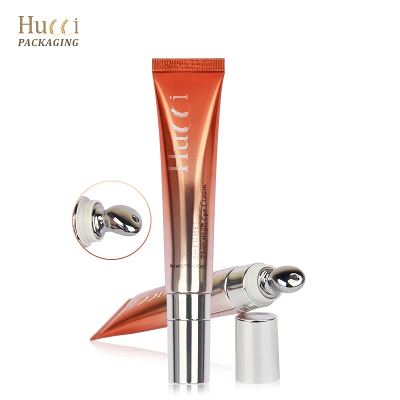 D19 10ml 20ml 25ml  Eye Cream Gel Lotion ABL Aluminum Tube Packaging with 5 Style Metal Applicator