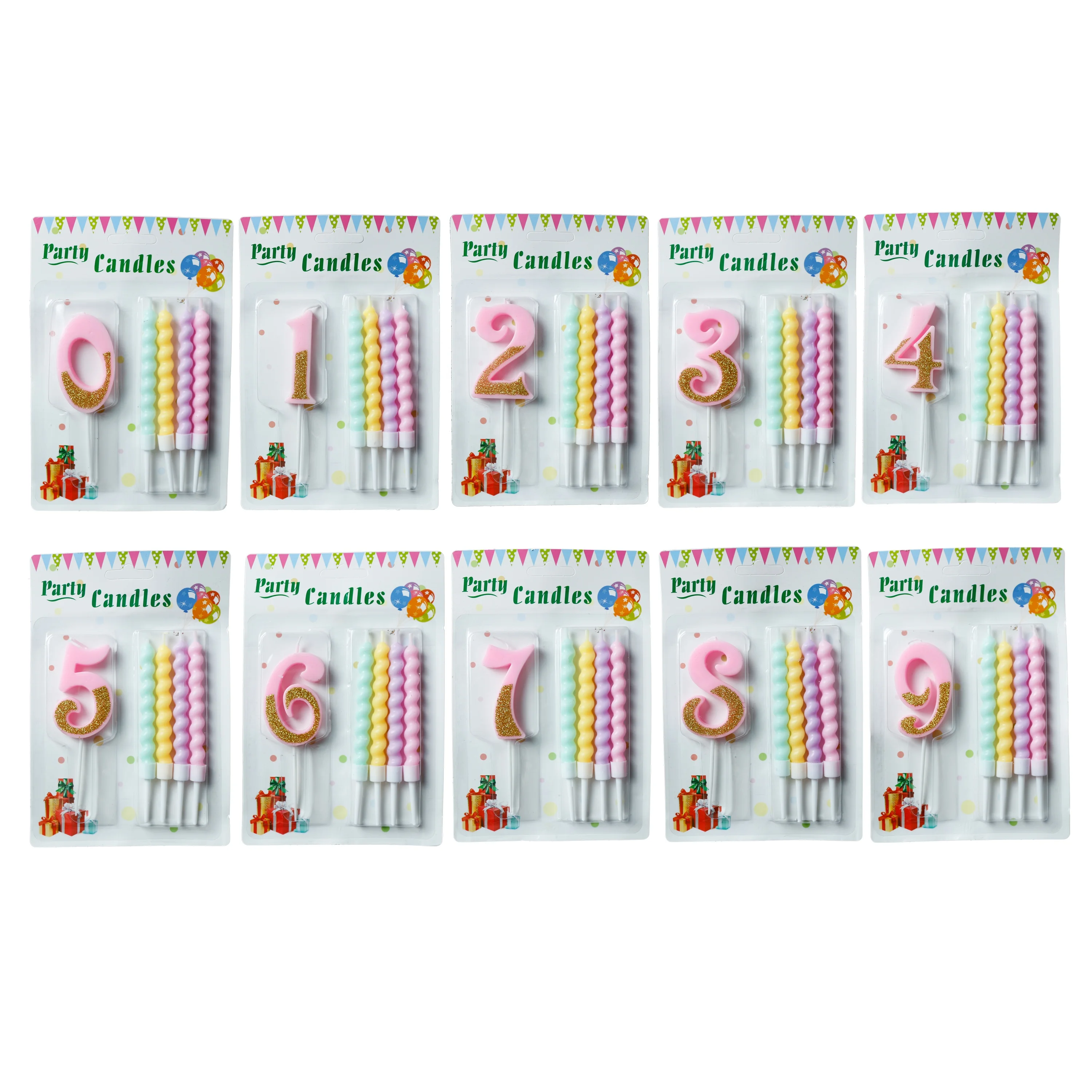 Factory Direct Digital Combination Candle Cake Decoration Festive Atmosphere Birthday Party