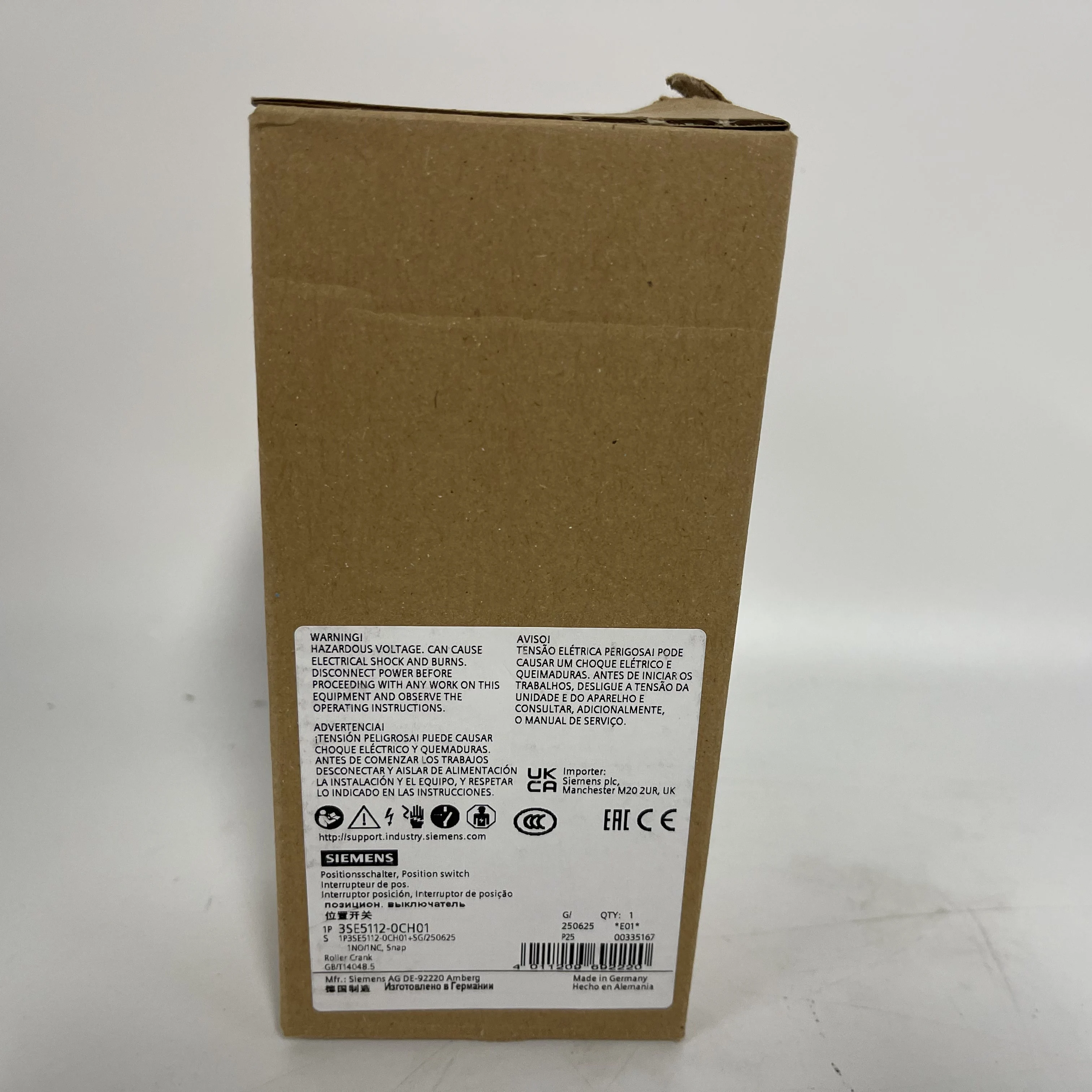 SIEMENS Position Switch 3SE5112-0CH01 SIEMENS Position Switch 3SE5112-0CH01