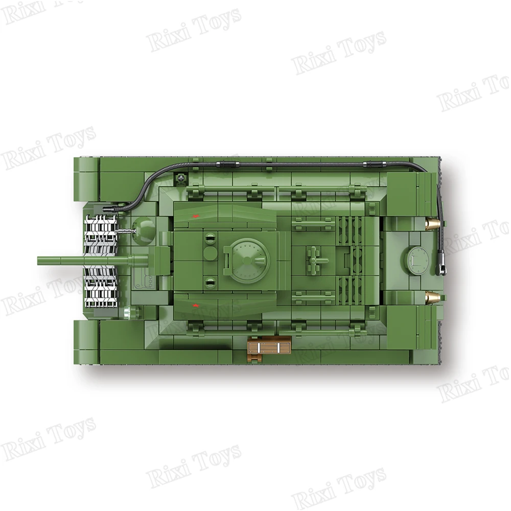 QuanGuan 100276 World War 2 WW2 Military Soldiers MOC Weapon Soviet T34/76 Medium Tank DIY Toys for Gift Building Blocks Sets