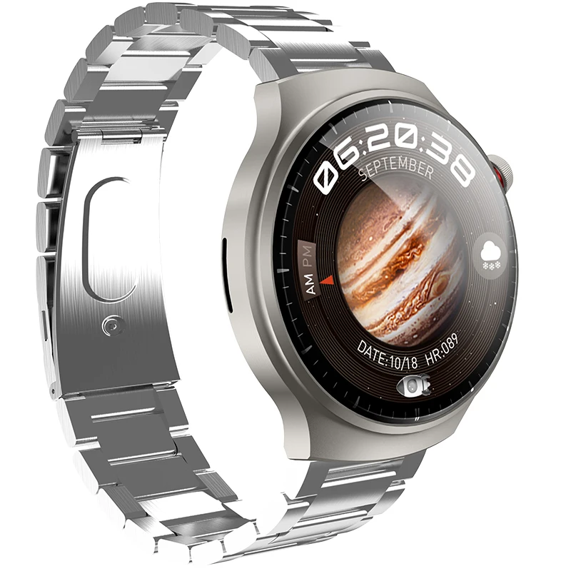Hommtel GT4 Pro AMOLED Display Smartwatch - Silver