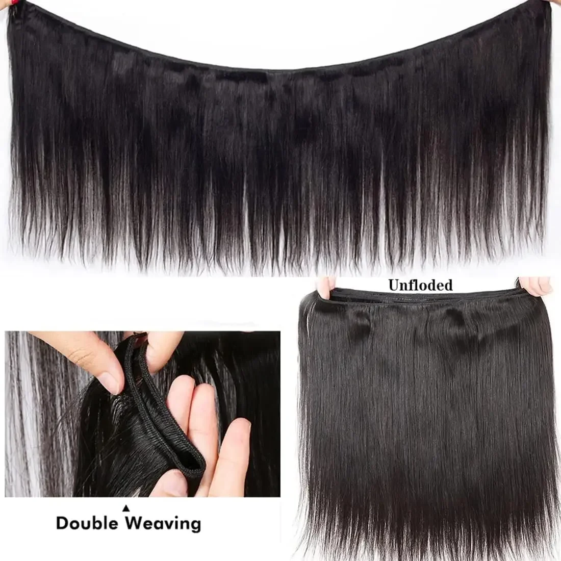 12A Glattes Echthaar-Bündel, 100 % unbehandeltes Haar, knochenglatt, Tissage Bresilien-Extensions_voghion.com