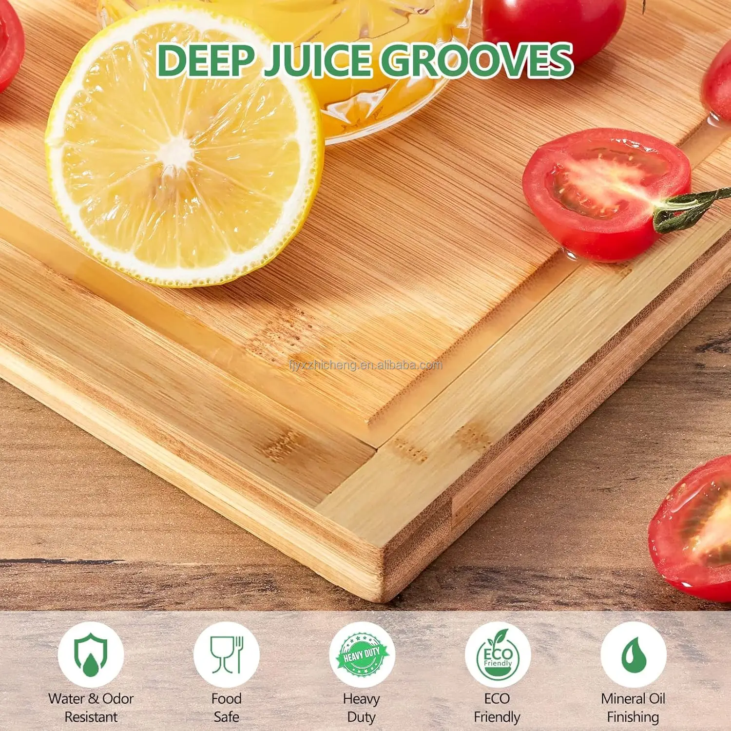 product expandable cutting board expandable kitchen bamboo cutting boards with juice groove metal material-4