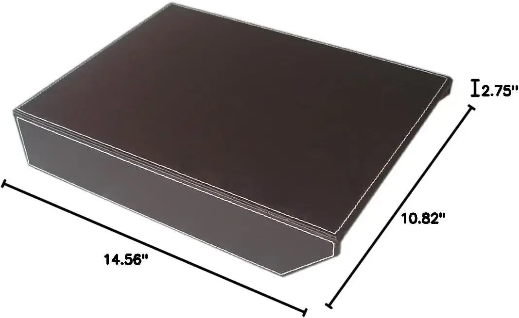 Высококачественный Штабелируемый прямоугольный бумажный Органайзер из искусственной кожи размера А4 лоток для документов стола офиса дома или школы