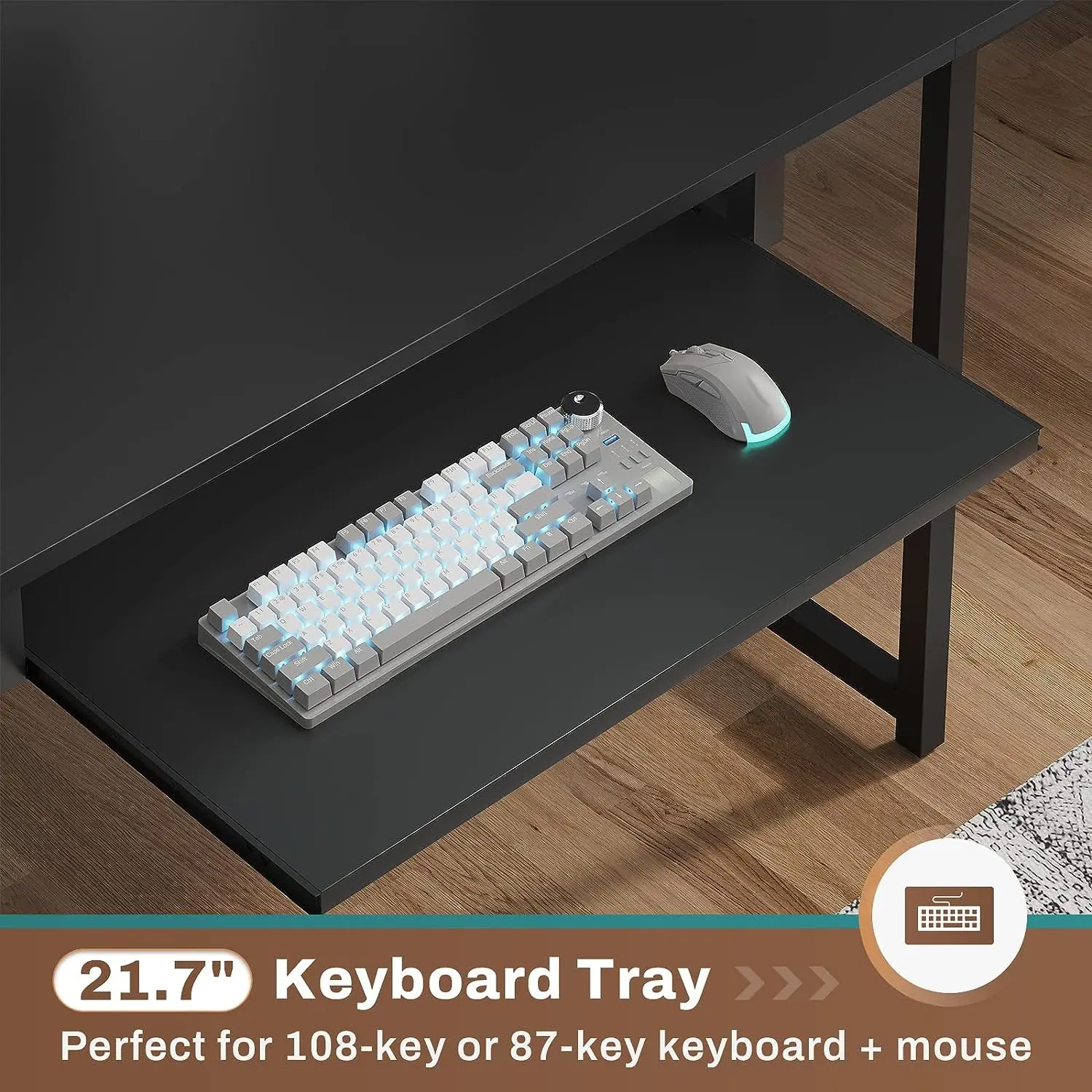 Large Desktop For Computer Hot L Shape Reversible Large Desktop Computer Desk with Power Outlet ...