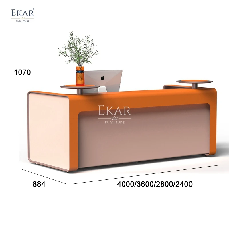 Modern company reception desk-commercial furniture-office furniture-desk factory