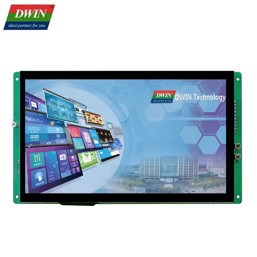 DWIN Commercial Capacitive Touch Display 10.1 Inch 1024*600 Pixel IPS TFT Linux LCD Module with Wide Viewing Angle RS232 RS485