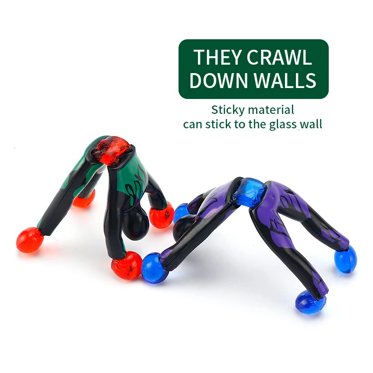 Забавный сенсорный Спиннер из термопластичной резины Человек-паук стена для скалолазания ниндзя фиджет-Поппер паук мужские эластичные липкие игрушки детей