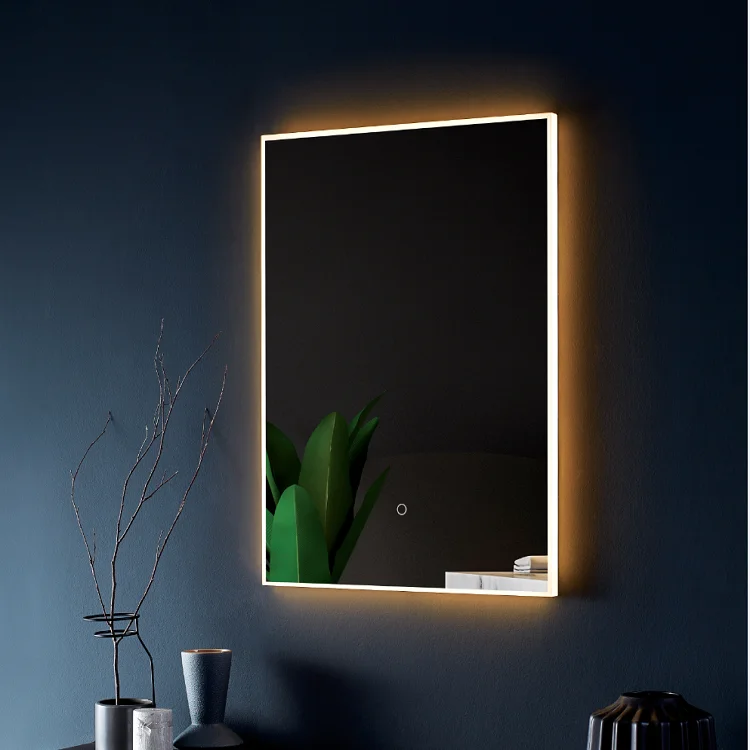 Hot Sale Acrylic frame bathroom led mirror with sensor touch