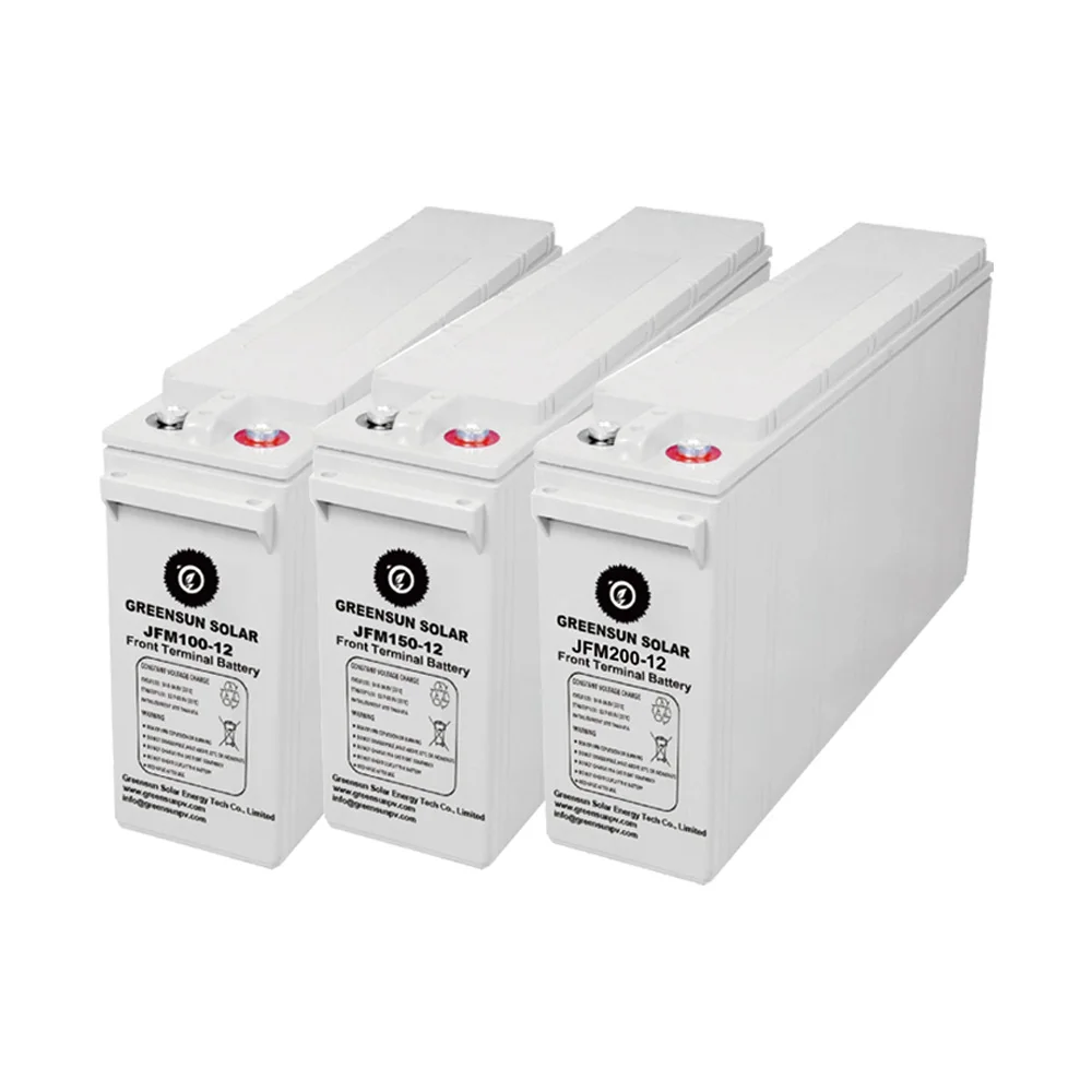 Front Terminal Slim 12v 100ah 105ah 110ah 120ah Battery Lead Acid Gel Battery Telecom Solar System Agm Battery 5kw 10kw 15kw