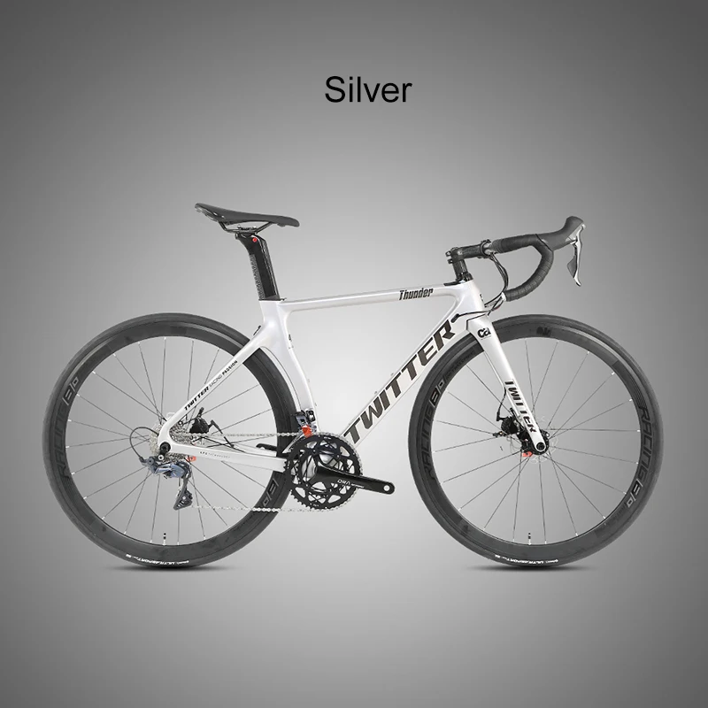 TWITTER Thunder Carbon Road Bike + Maxxis Detonator Tyre