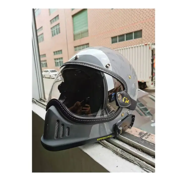 Fashion Retro Color Lens with Adjustable Belt Strap Goggles Helmet Motorcycle Visor for Urban Safety Scooter Open Face Helmet