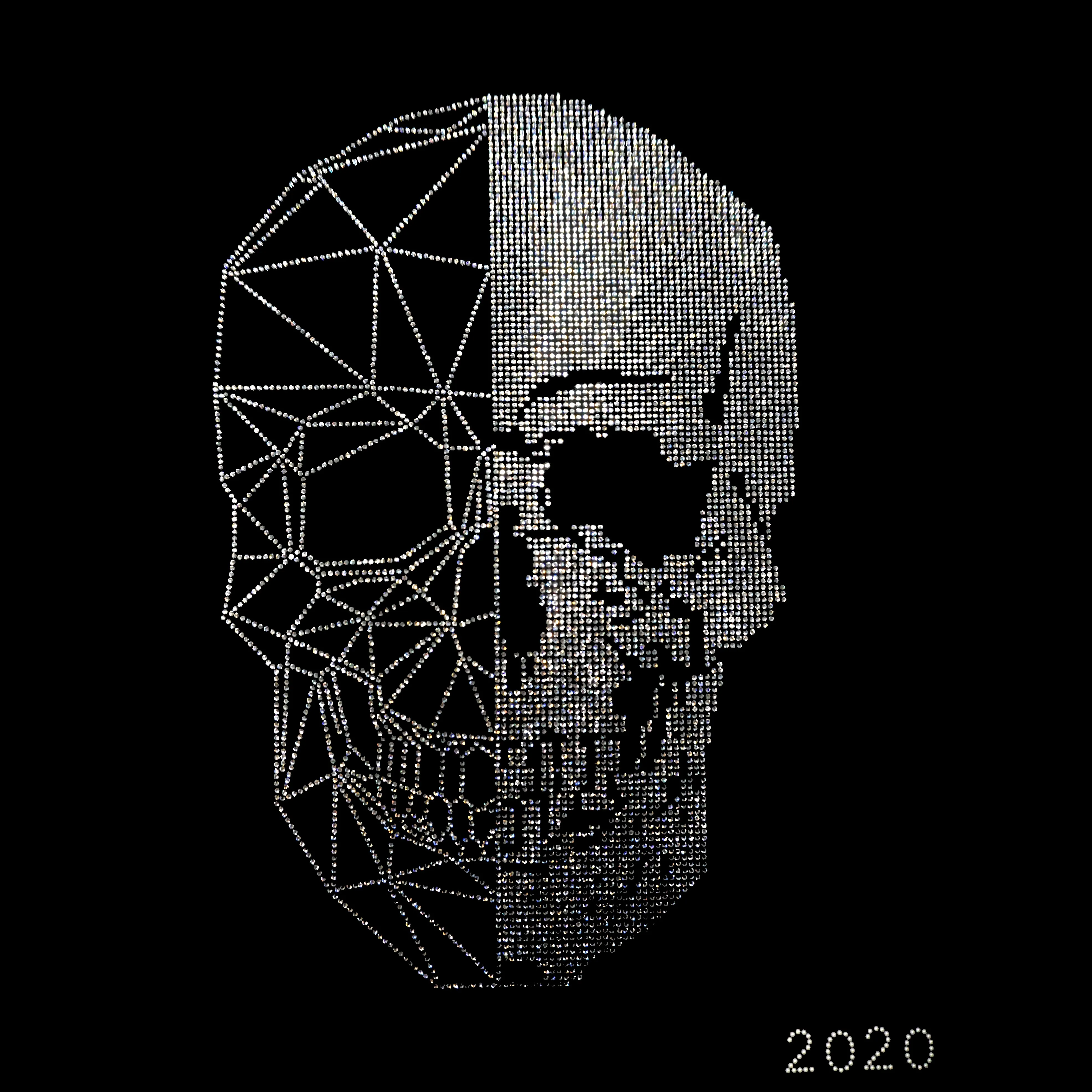 Bone Skeleton Iron on Rhinestone Transfer Designs Strass Hotfix Patches Trousers Rhinestones Motifs