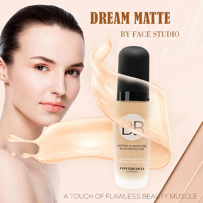 Макияж лица полное покрытие водонепроницаемый длительный BB жидкая основа макияжа