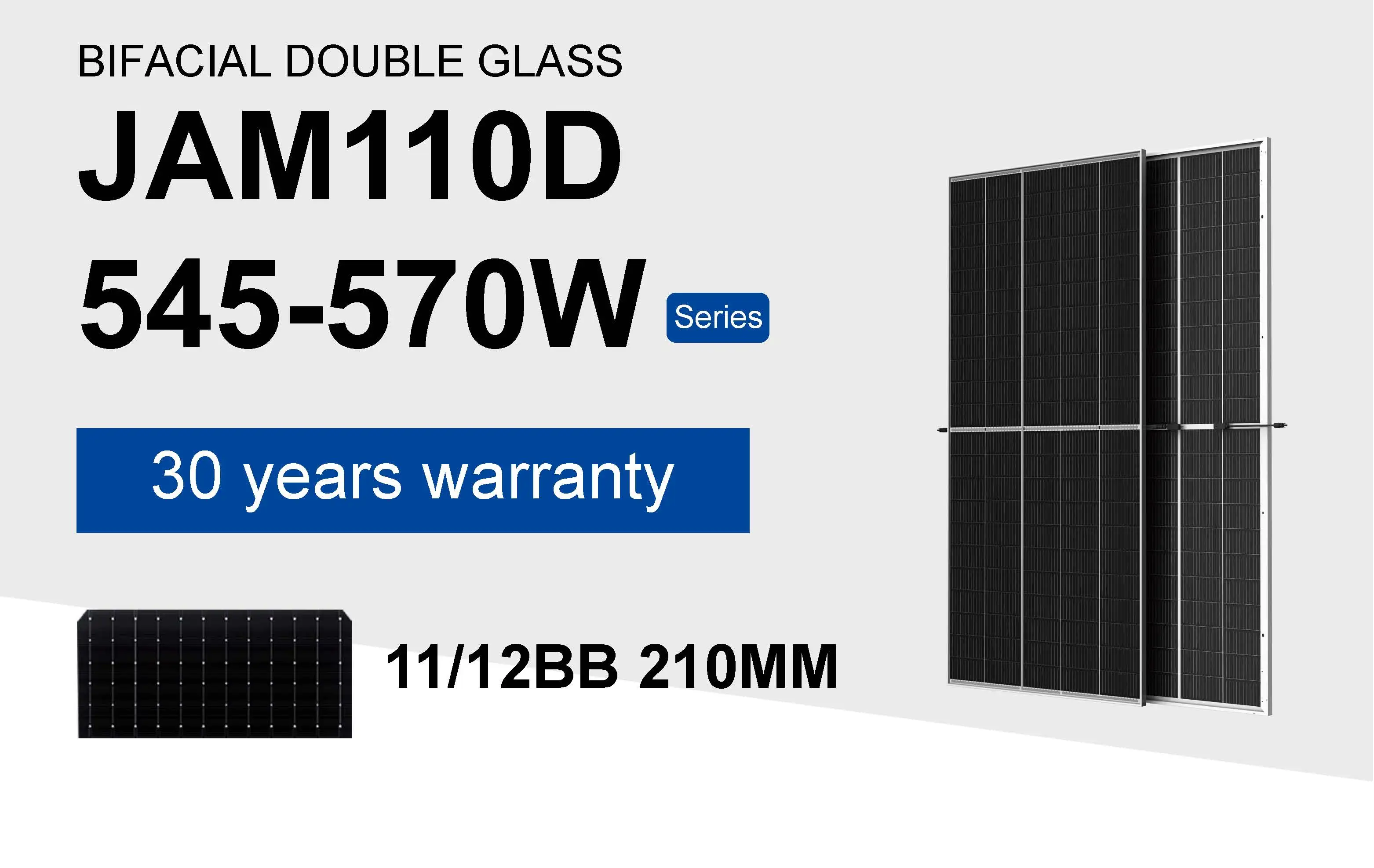 Jingsun Bifacial Mono 545w 550w 555w 560w 565w 570w 210mm Solar Panels ...