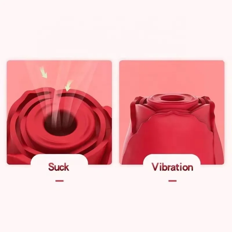 Wholesale Rose Vibrator Manufacturer Cheap Price Rose Toys Nipple Clitoral  Sucking Rose Vibrator Sex Toys for Woman