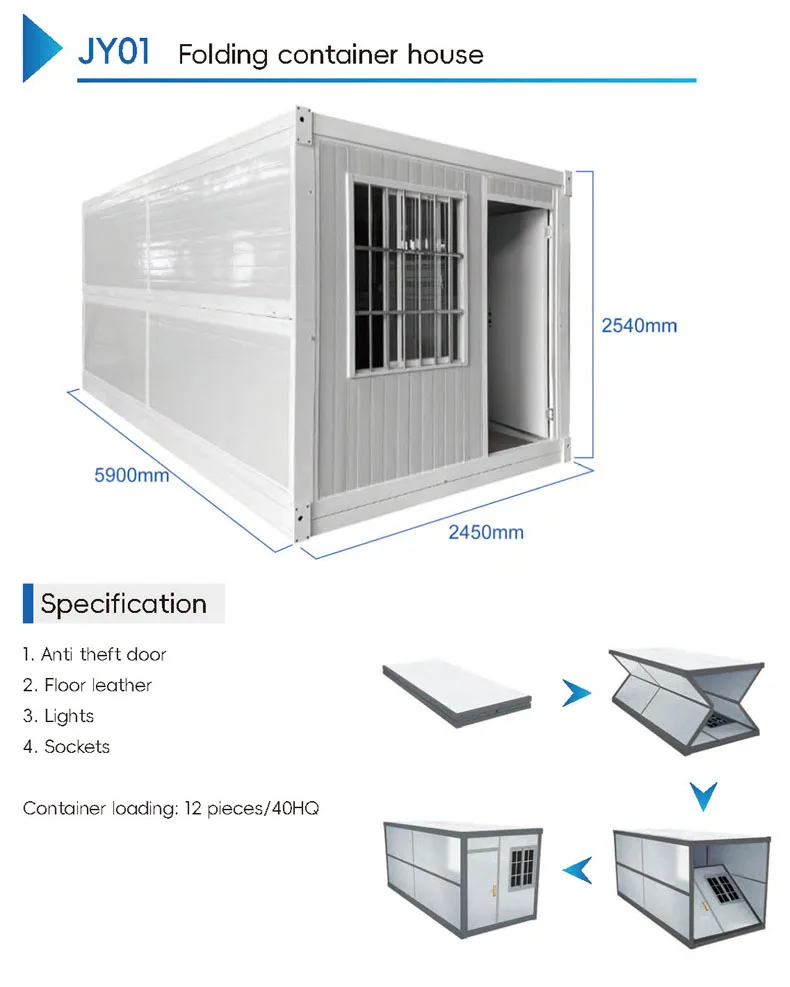 Prefabricated Potable Foldable Modular Mobile Container Office Prefab ...