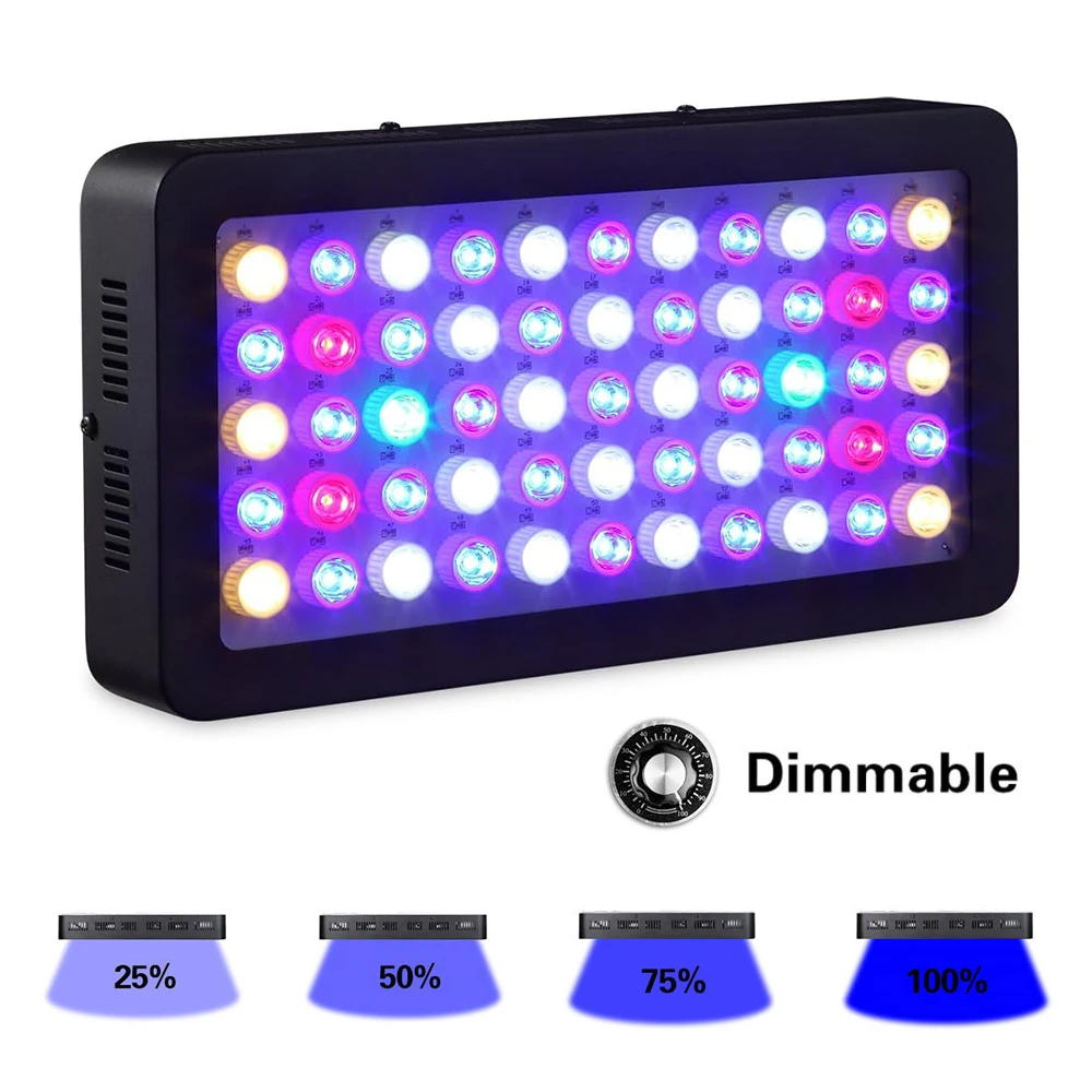 165W Dimmable LED Aquarium Light Fish Tank Marine Reef Coral Lamp