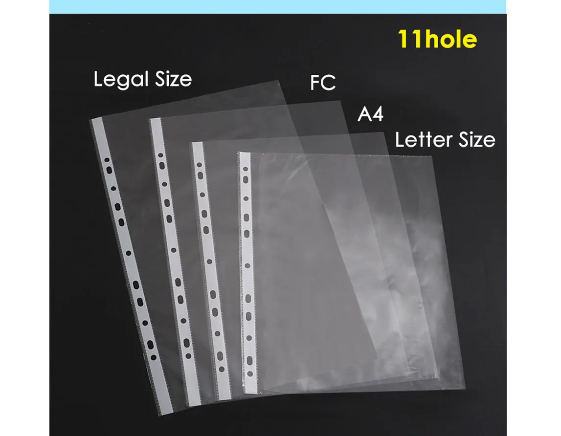 Foska Stationery A4 Transparent plastic sheet protector Paper Document