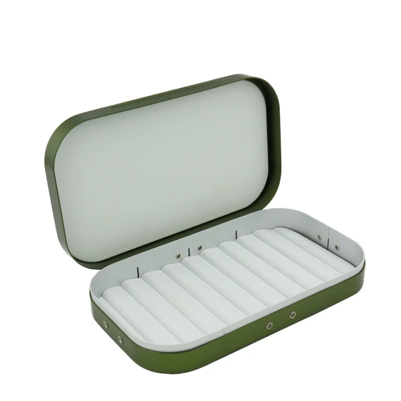 Aluminum Alloy Slim Fly Box Slit Foam Easy Grip Trout Flies Fly Fishing Box  Fishing Tackle Boxes for Fisherman
