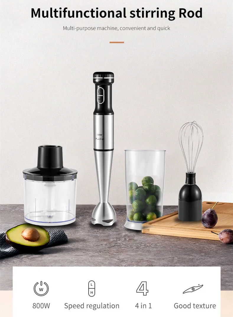 4 In 1 Multifunctional Food Chopper Electric Hand Held Food Mixers