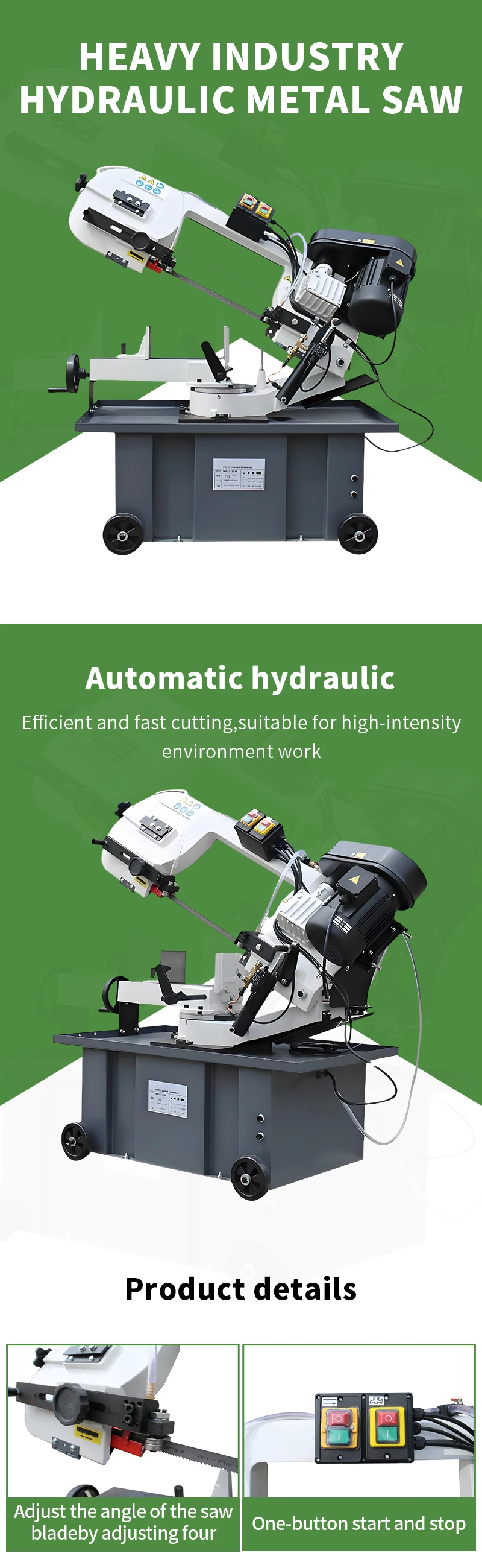Hydraulic Metal Saw for Heavy Industry Water Cooling Mode CNC Control Software Designed for Cutting Sheet Metal Equipment