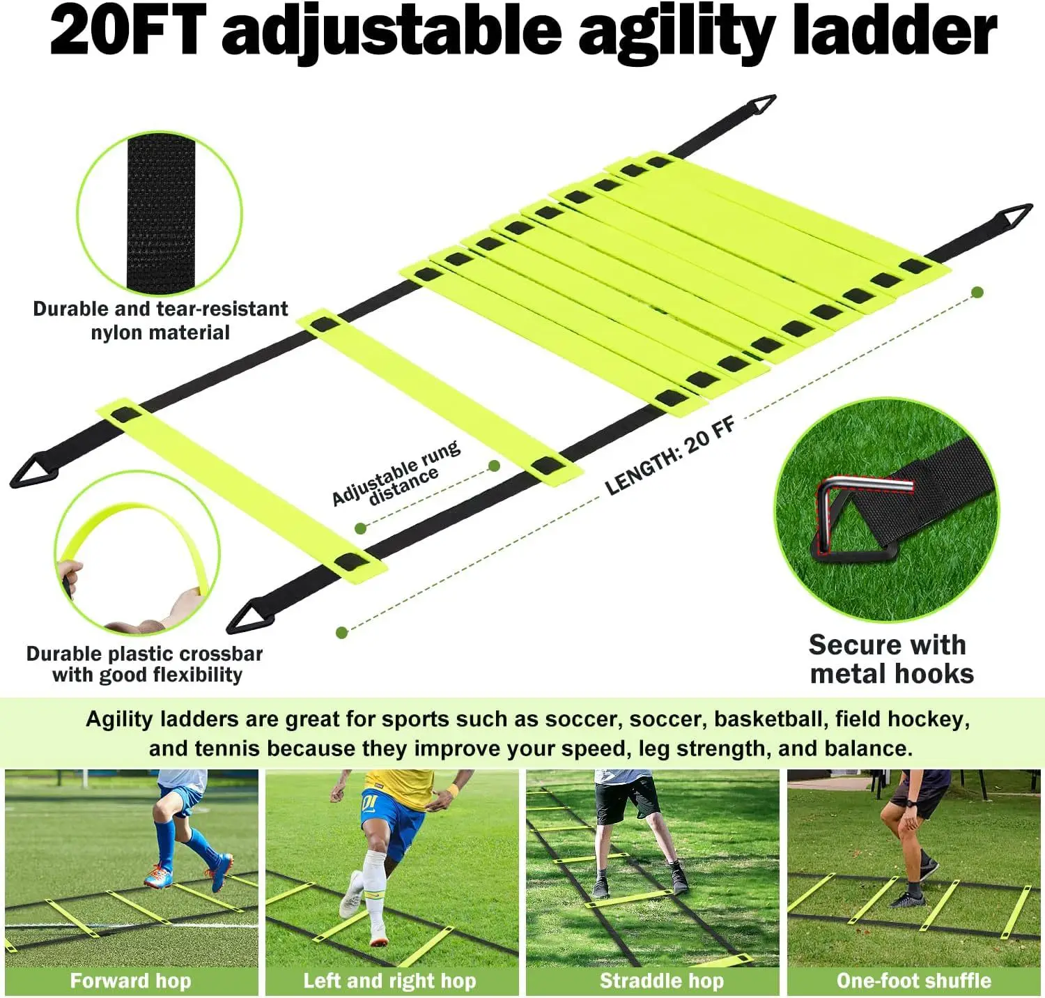 Factory Portable Soccer Goal Net For Kids Adults Pop Up Extra Stakes Training Cones Speed Agility Ladder With ball Carry Bag supplier