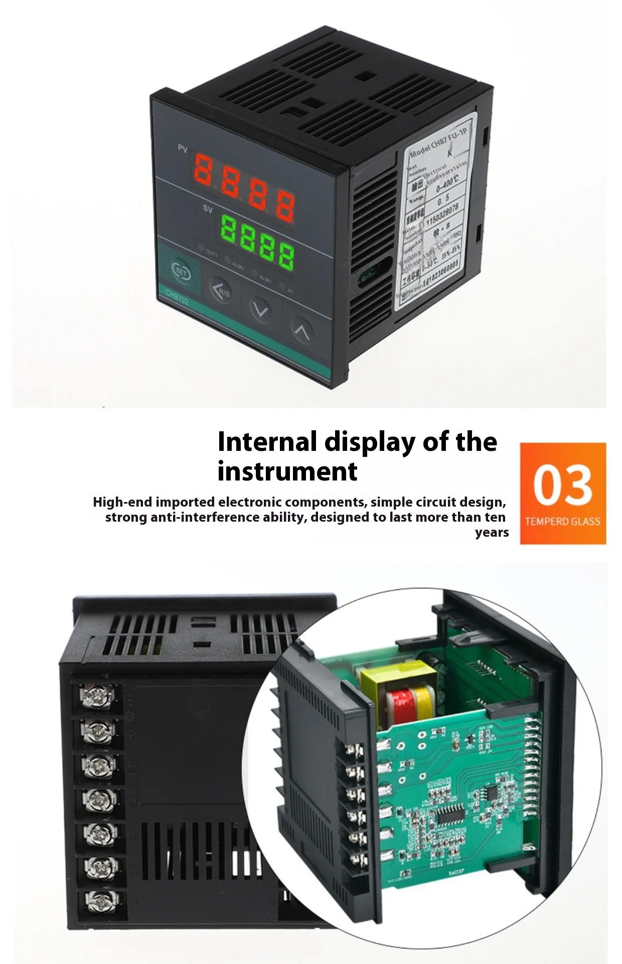 High Precision Intelligent Temperature Controller Digital Display Thermostat Switch CHB402 MV Topband Electric ABS 1370 factory