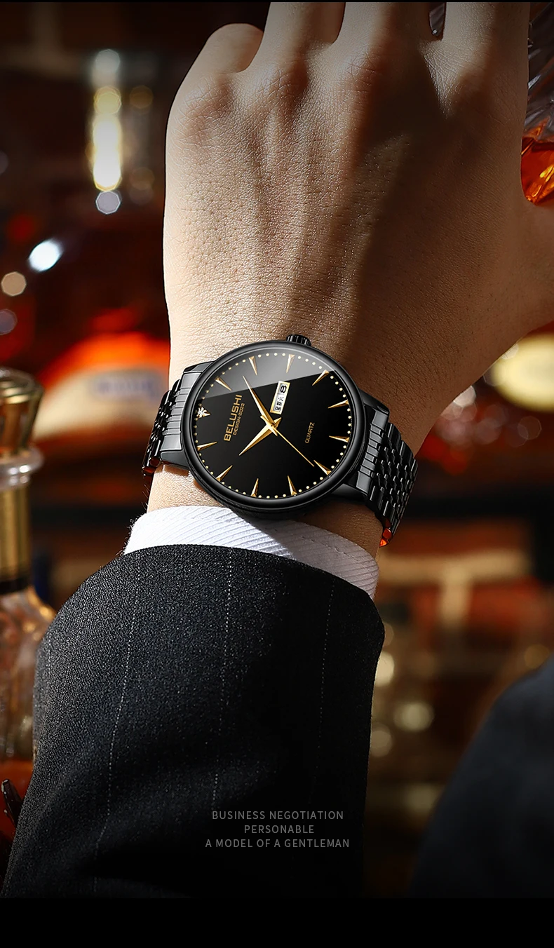 BELUSHI montre pour hommes Top marque montre à Quartz Design Simple montre-bracelet étanche Relogio Feminino