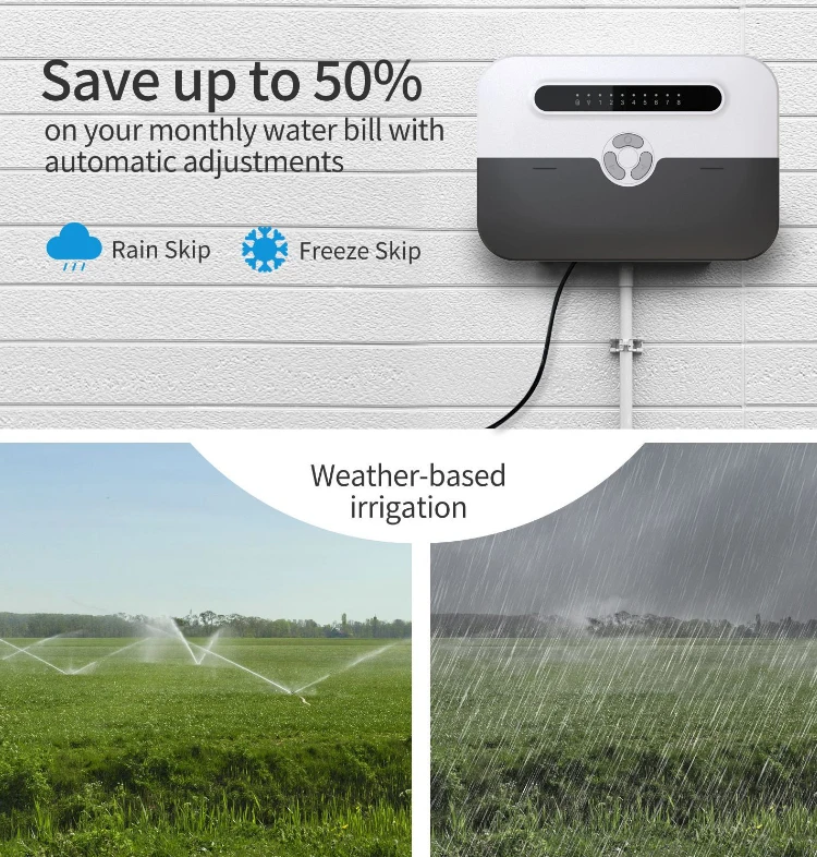 8 Zones Wifi Hose Timer Smart Sprinkler Controller Automatic Watering
