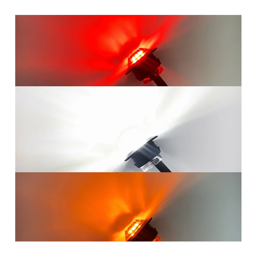 3/4 Inch Round Red Led Light Universal High Quality Truck Trailer Side
