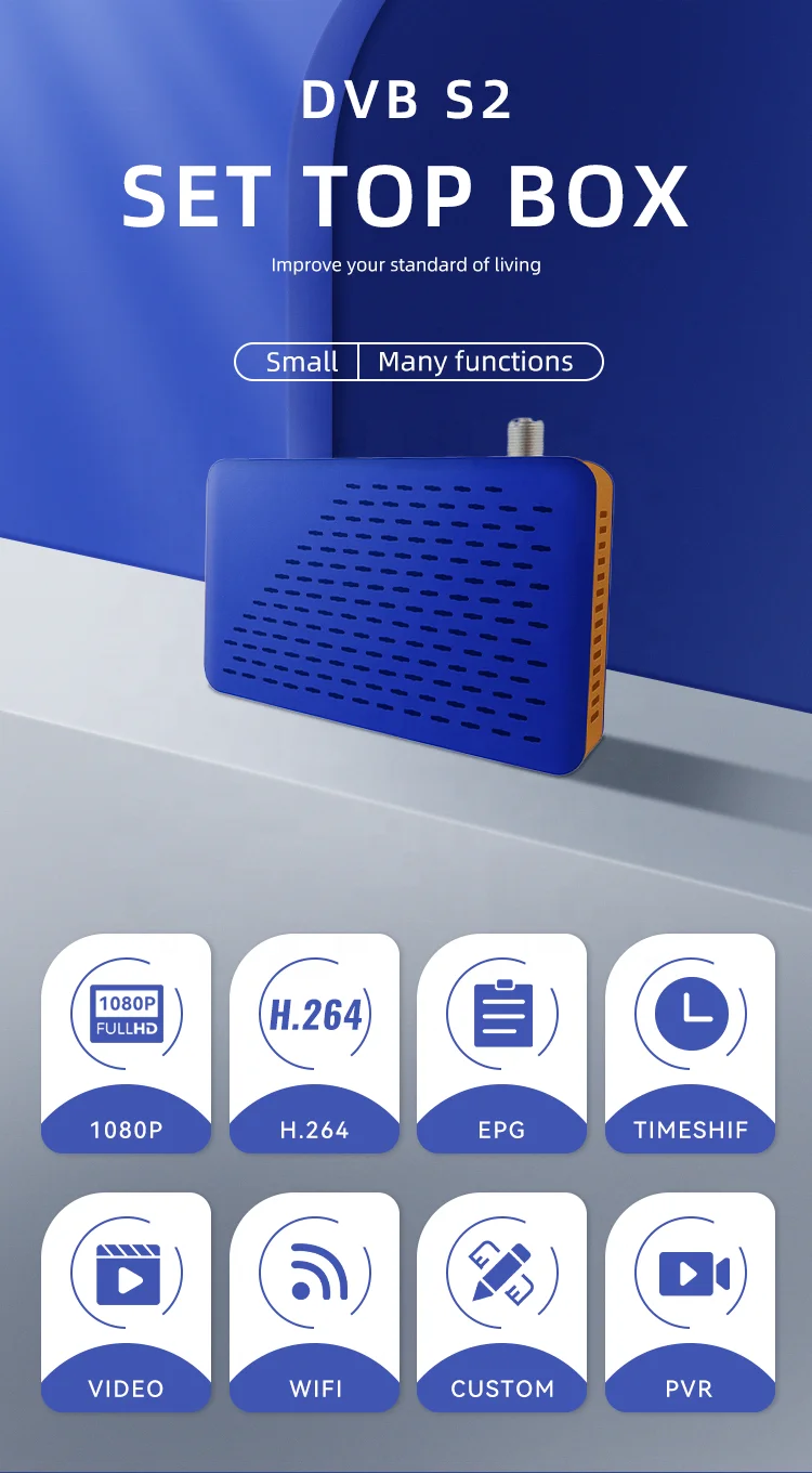 China Supplier Mini Dvbs2 Set Top Box Usb Wifi 1080p Hd Satellite