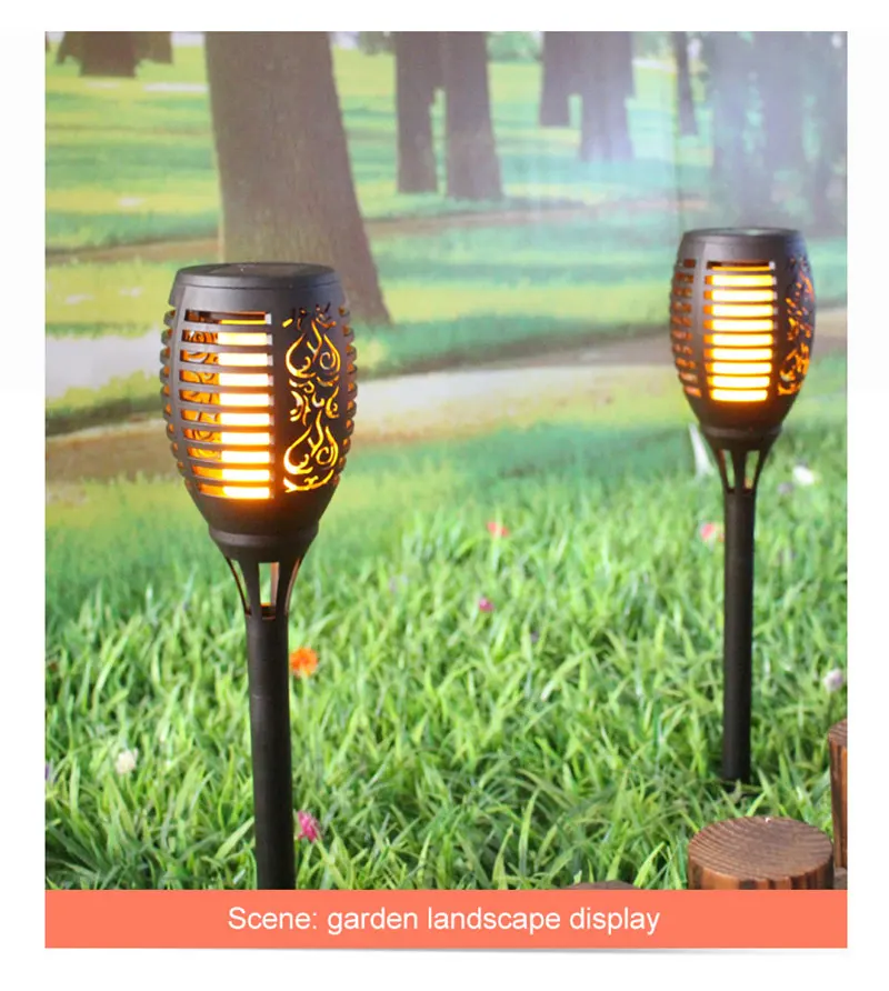 Lampen Aussen Bereich Lampada Solare Flame Yard Lawn Lamp Led Pathway ...