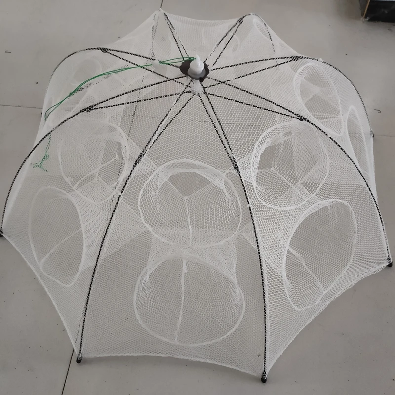 8 Holes Nylon Automatic Folding Fishing Net Shrimp Cage Crab Fish Trap Cast Net 8 Holes Nylon Automatic Folding Fishing Net Shrimp Cage Crab Fish Trap Cast Net