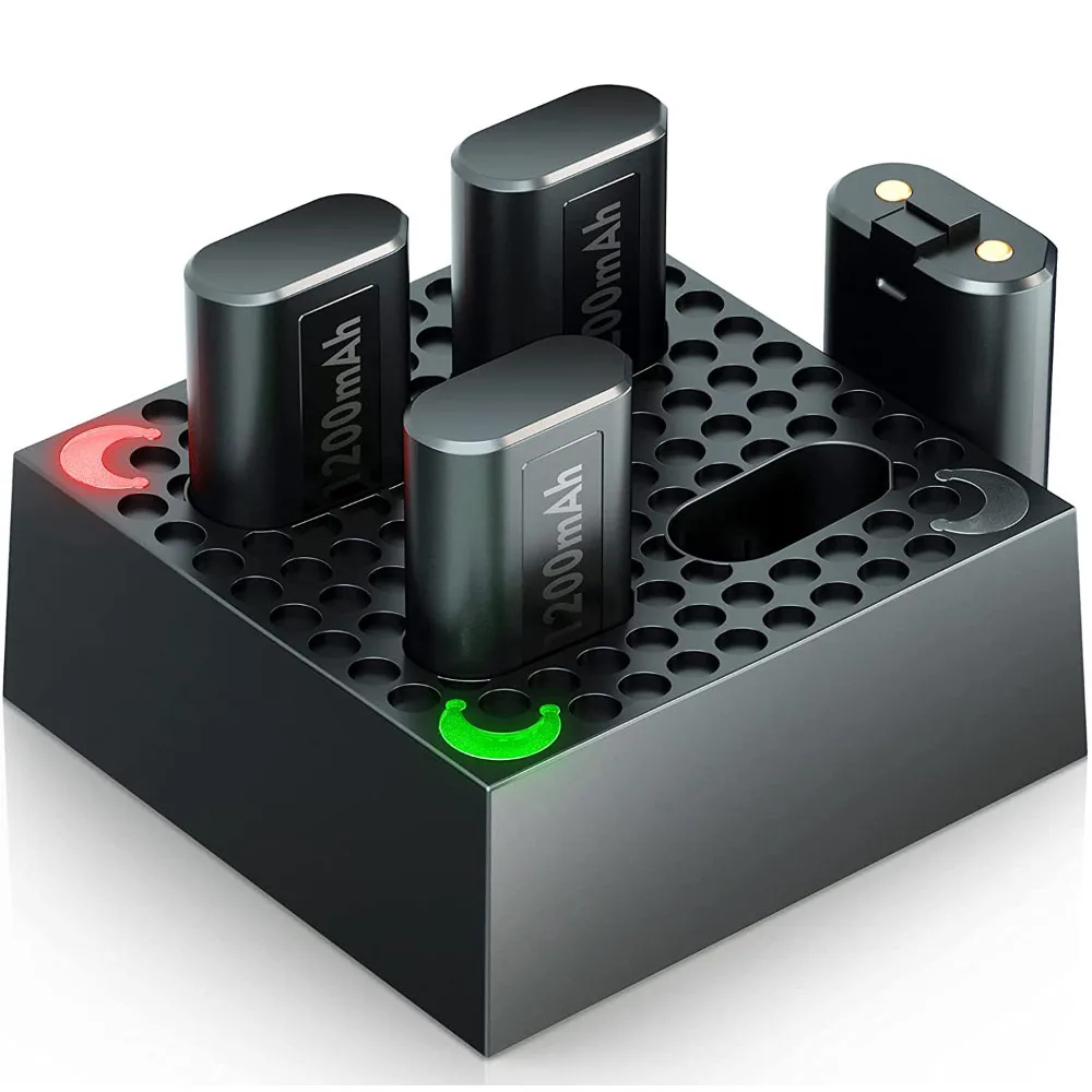 Lioncast Stazione Di Ricarica Per Controller Xbox Con Batteria Ricaricabile (1200 MAh) Per One/Series X/S, Docking Station Con Indicatore LED - Foto 3