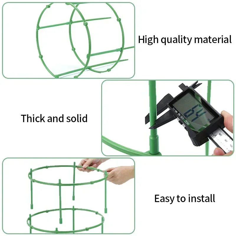 Plant Support Pile Garden Semicircle Flower Stand Cage Plant Grow Fix Rod Vine Climbing Bracket Stake Holder