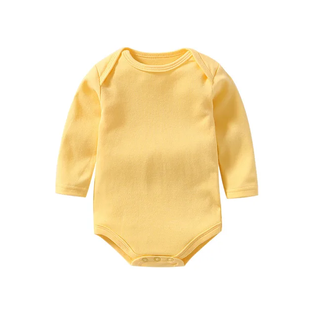 High Quality 100% Cotton Long Sleeve Multi Colors New Born Baby Romper Baby Sweatshirt For Boys Girls
