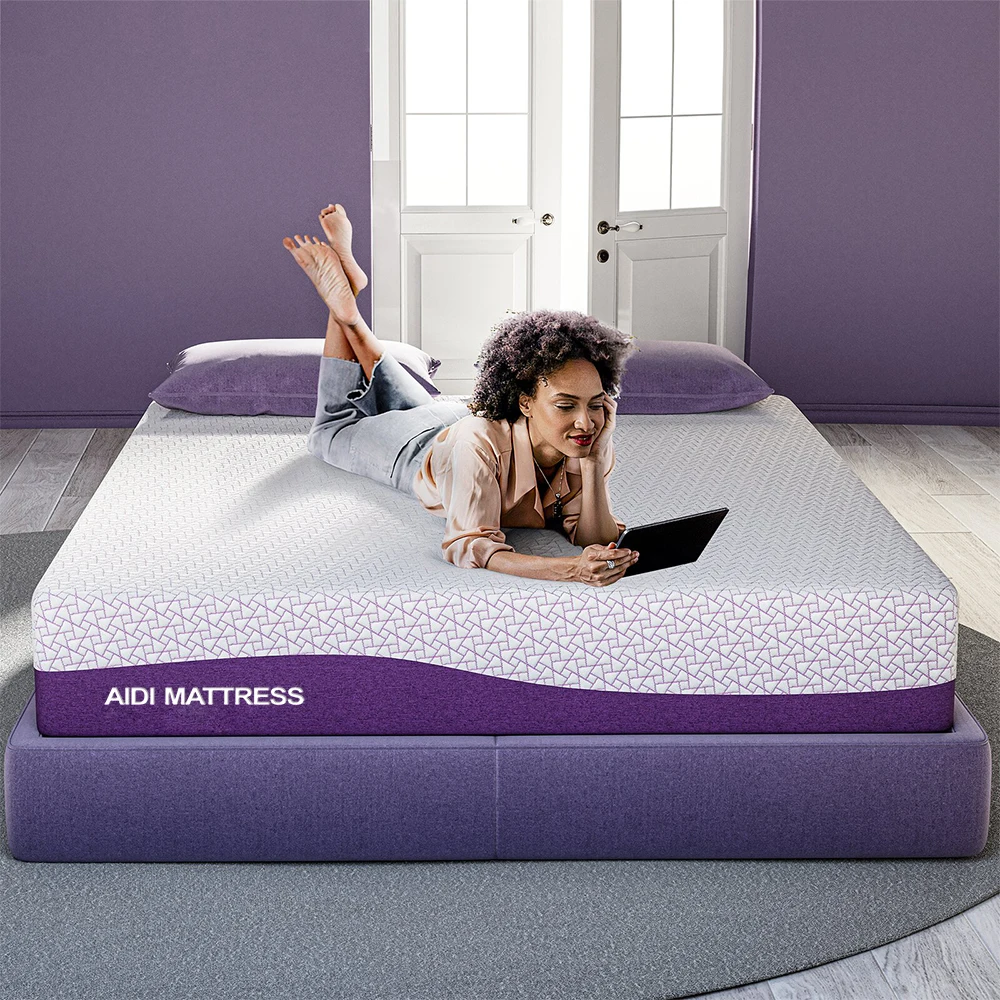 Purple Mattress Twin Full Queen King Size With High Quality Knitted