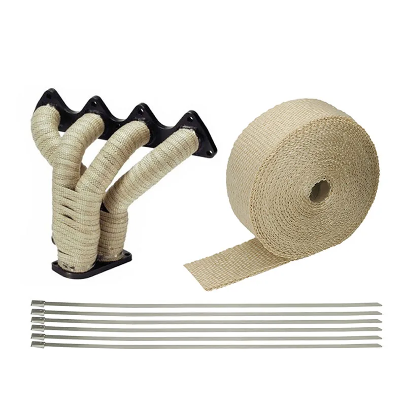 Universal Titanium exhaust donuts, car exhaust insulating wrap