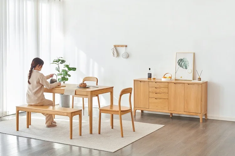 Modern Luxury Nordic Home Restaurant Dining Room Furniture Set 4 Seater