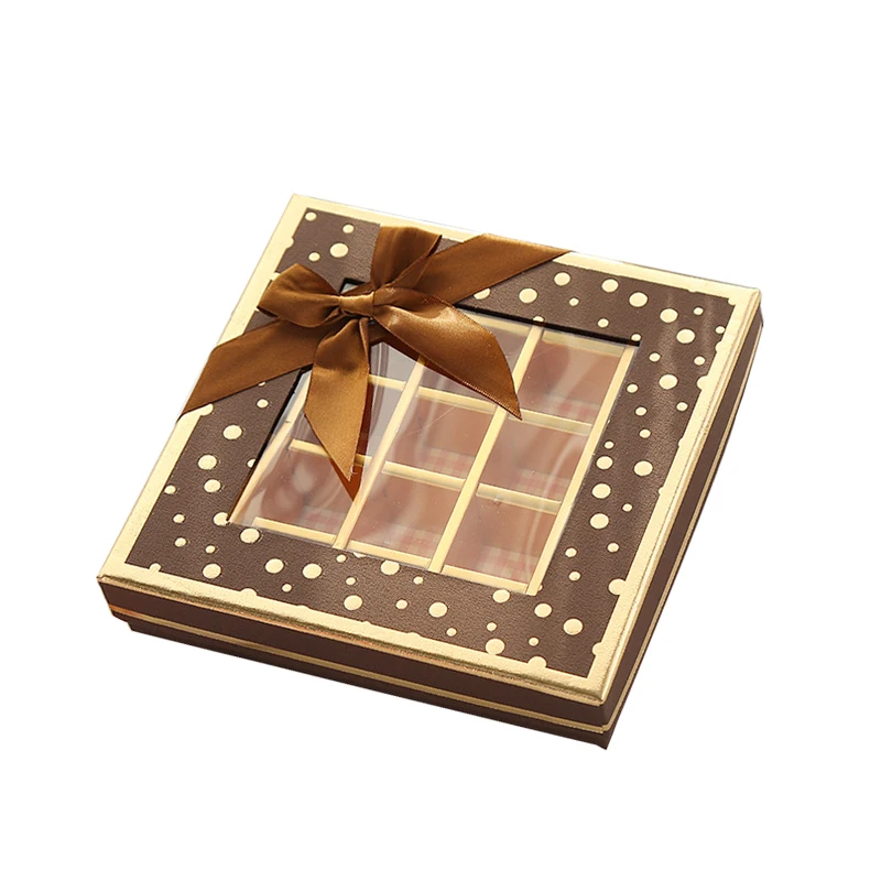 Square Luxury Chocolate Boxes Packaging With Window Homemade Chocolate