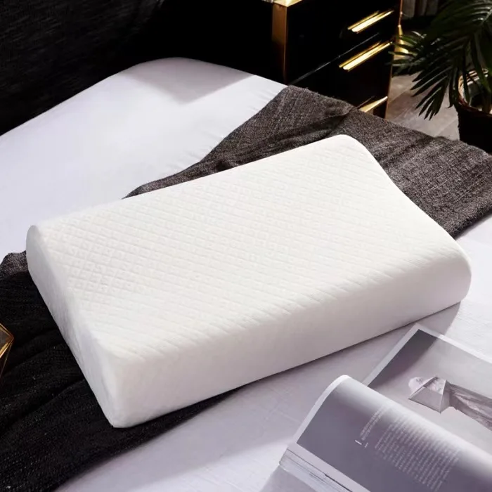 Wholesale High Quality Customized Logo Ergonomic Sleeping Cervical Orthopedic Memory Foam Bed Neck Pillow With Removable Cover