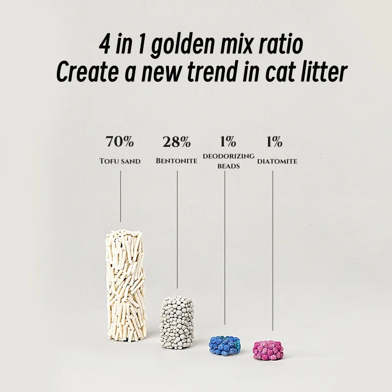 Fresh Vacuum Packaging Natural Mineral Cat Litter Bentonite Cat Litter