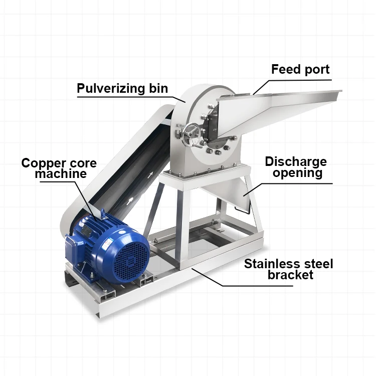 Agricultural Equipment 22KW Maize Milling Farm Equipment Machine Tooth and Claw Crusher Grain Pulverizer Mill