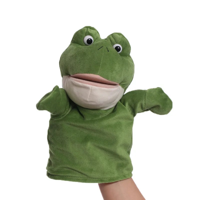 In Stock Soft Animal Hand Puppet with Moving Mouth - Cartoon Plush Doll for Parent-Kid Play, Interactive Talking Stuffed Toy